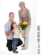 seniors with their grandson. Стоковое фото, агентство Ingram Publishing / Фотобанк Лори