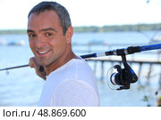 sir with fishing rod. Стоковое фото, агентство Ingram Publishing / Фотобанк Лори