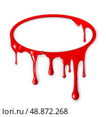 Frame of paint drips of red color. Mesh. Clipping Mask. Стоковая иллюстрация, агентство Ingram Publishing / Фотобанк Лори