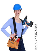 female diy enthusiast. Стоковое фото, агентство Ingram Publishing / Фотобанк Лори