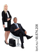 man and woman executives. Стоковое фото, агентство Ingram Publishing / Фотобанк Лори