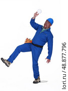 Electrocuted electrician. Стоковое фото, агентство Ingram Publishing / Фотобанк Лори
