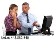Boss angry with secretary. Стоковое фото, агентство Ingram Publishing / Фотобанк Лори