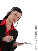 Portrait of a receptionist. Стоковое фото, агентство Ingram Publishing / Фотобанк Лори