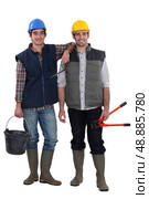 A team of tradesmen. Стоковое фото, агентство Ingram Publishing / Фотобанк Лори