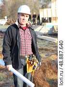 A construction foreman. Стоковое фото, агентство Ingram Publishing / Фотобанк Лори