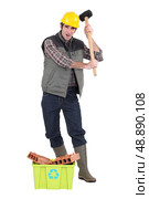 Frustrated tradesman. Стоковое фото, агентство Ingram Publishing / Фотобанк Лори