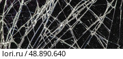 White cracks on a black glass surface, abstract, texture. Стоковое фото, фотограф Дмитрий Попов / Фотобанк Лори