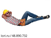 Worker lazing about. Стоковое фото, агентство Ingram Publishing / Фотобанк Лори