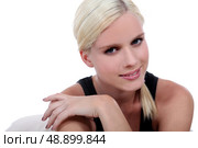 Portrait of blonde woman. Стоковое фото, агентство Ingram Publishing / Фотобанк Лори