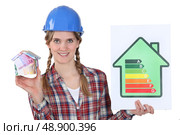 female heating engineer. Стоковое фото, агентство Ingram Publishing / Фотобанк Лори