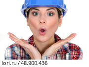 Shocked female worker. Стоковое фото, агентство Ingram Publishing / Фотобанк Лори