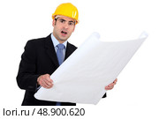 Outraged engineer. Стоковое фото, агентство Ingram Publishing / Фотобанк Лори