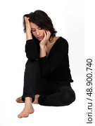 Cute brunette depressing. Стоковое фото, агентство Ingram Publishing / Фотобанк Лори
