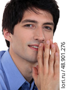 Man with jointed hands. Стоковое фото, агентство Ingram Publishing / Фотобанк Лори