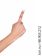 Female hand with outstretched finger. Стоковое фото, агентство Ingram Publishing / Фотобанк Лори