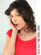 joyful and surprised teenage girl. Стоковое фото, агентство Ingram Publishing / Фотобанк Лори