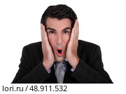 Shocked businessman. Стоковое фото, агентство Ingram Publishing / Фотобанк Лори