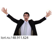 Excited businessman. Стоковое фото, агентство Ingram Publishing / Фотобанк Лори
