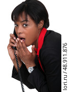 Businesswoman with look of surprise on her face. Стоковое фото, агентство Ingram Publishing / Фотобанк Лори