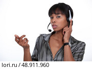 Telephone operator. Стоковое фото, агентство Ingram Publishing / Фотобанк Лори