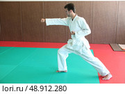 judoka on tatami. Стоковое фото, агентство Ingram Publishing / Фотобанк Лори