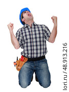 craftsman shouting. Стоковое фото, агентство Ingram Publishing / Фотобанк Лори