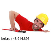 A hurt plumber. Стоковое фото, агентство Ingram Publishing / Фотобанк Лори