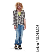 strange woman with disheveled hair. Стоковое фото, агентство Ingram Publishing / Фотобанк Лори