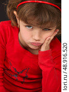 little girl sulking. Стоковое фото, агентство Ingram Publishing / Фотобанк Лори