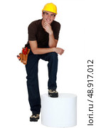 Portrait of a young tradesman. Стоковое фото, агентство Ingram Publishing / Фотобанк Лори