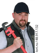 Portrait of a confident plumber. Стоковое фото, агентство Ingram Publishing / Фотобанк Лори