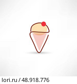 Ice-cream simple icon. Стоковая иллюстрация, агентство Ingram Publishing / Фотобанк Лори
