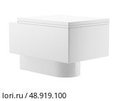 single modern toilet bowl isolated on white background. Стоковое фото, агентство Ingram Publishing / Фотобанк Лори