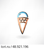 ice cream cone grunge icon. Стоковая иллюстрация, агентство Ingram Publishing / Фотобанк Лори