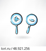 zoom magnifying grunge icon. Стоковая иллюстрация, агентство Ingram Publishing / Фотобанк Лори