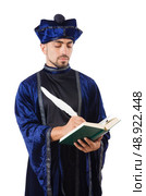 Wizard isolated on the wise background. Стоковое фото, агентство Ingram Publishing / Фотобанк Лори