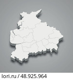 3d map of Lancashire is a ceremonial county of England. Стоковая иллюстрация, иллюстратор Максим Гребешков / Фотобанк Лори