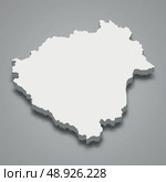 3d isometric map of Zala is a county of Hungary. Стоковая иллюстрация, иллюстратор Максим Гребешков / Фотобанк Лори