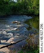 View on the river Liffey on spring time, Celbridge, Ireland. Стоковое фото, фотограф Татьяна Кахилл / Фотобанк Лори