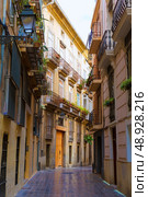 Valencia Carrer del Tossalet traditional street in Spain. Стоковое фото, агентство Ingram Publishing / Фотобанк Лори