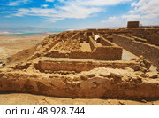 Ruins of fortress Masada, Israel. Стоковое фото, агентство Ingram Publishing / Фотобанк Лори