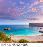 Javea Playa Ambolo beach Xabia in Mediterranean Alicante Spain. Стоковое фото, агентство Ingram Publishing / Фотобанк Лори