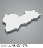 3d isometric map of Binh Thuan Province of Vietnam. Стоковая иллюстрация, иллюстратор Максим Гребешков / Фотобанк Лори