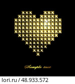 Abstract retro background with stud and retro heart. Design template, card can be used banners, invitation, congratulation or website layout vector.Silver, gold metal stud. Стоковая иллюстрация, агентство Ingram Publishing / Фотобанк Лори