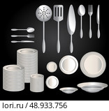 Kitchenware set, white ware. Стоковая иллюстрация, агентство Ingram Publishing / Фотобанк Лори