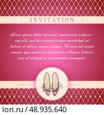 Cinderella princess invitation card template vector illustration. Стоковая иллюстрация, агентство Ingram Publishing / Фотобанк Лори