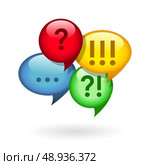Ellipsis, exclamation, question marks iconset isolated vector illustration. Стоковая иллюстрация, агентство Ingram Publishing / Фотобанк Лори