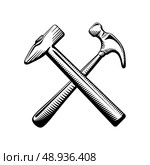 Two crossed hammers symbol isolated vector illustration. Стоковая иллюстрация, агентство Ingram Publishing / Фотобанк Лори