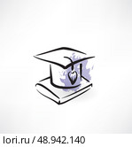 hat with tassel grunge icon. Стоковая иллюстрация, агентство Ingram Publishing / Фотобанк Лори